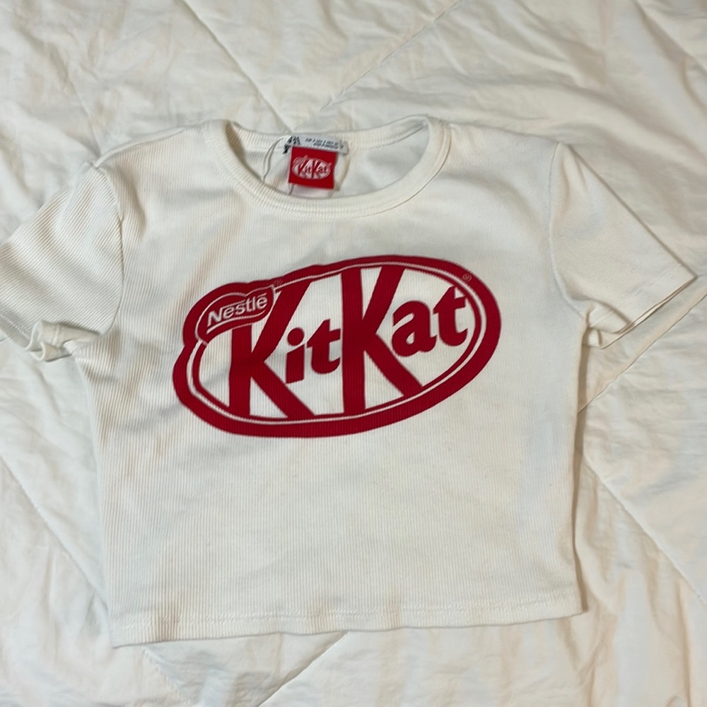 KitKat White Crop Top